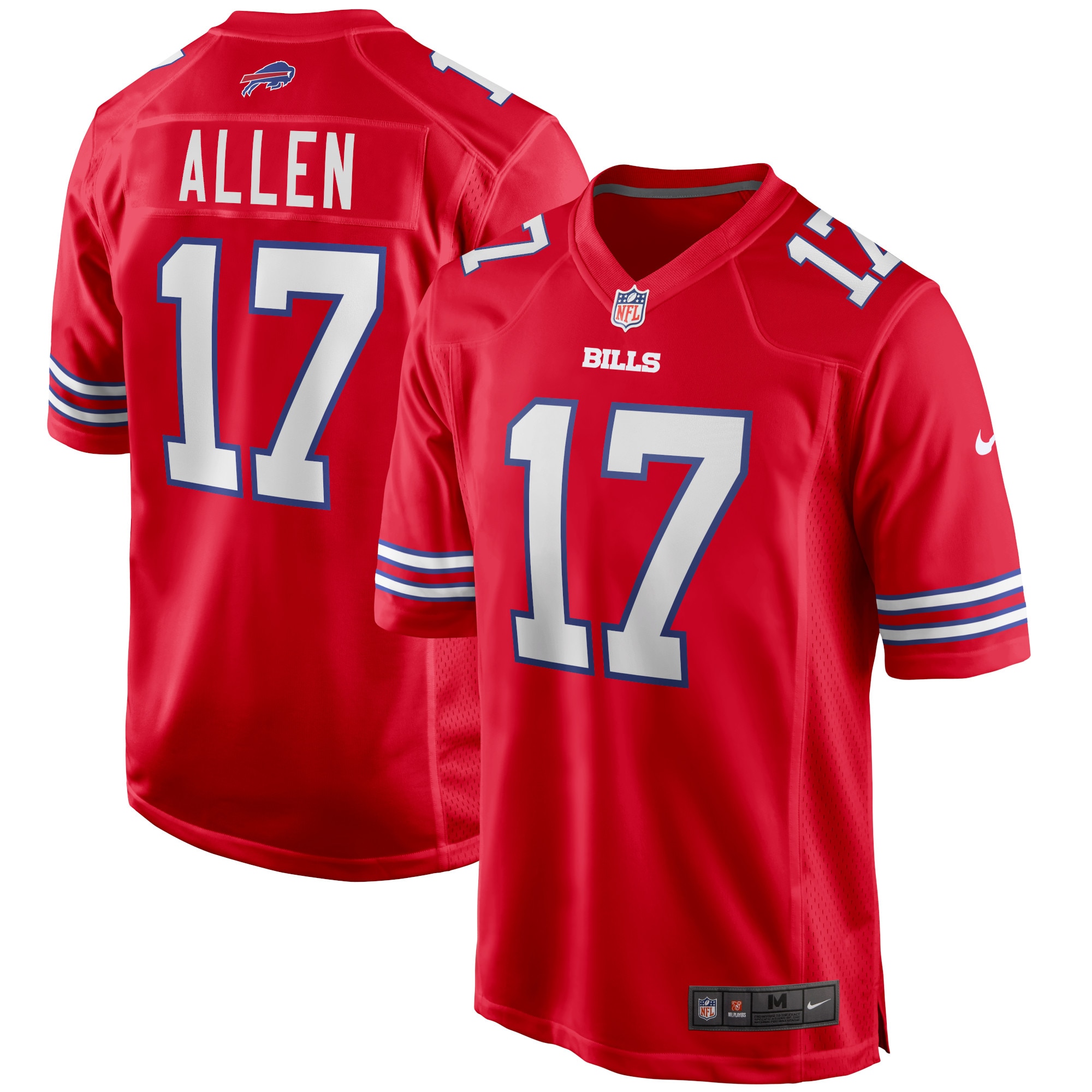 Buffalo Bills Josh Allen Red Alternate Game Player NFL Jersey Men's