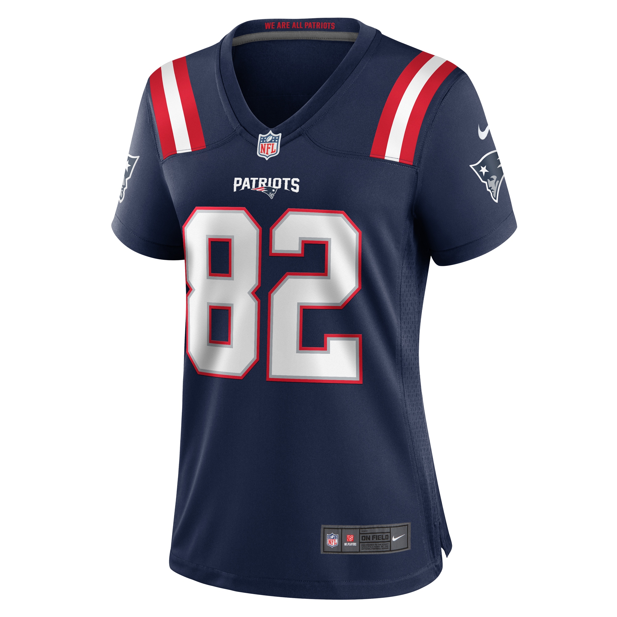 New England Patriots JaQuae Jackson Navy Game NFL Jersey Women's