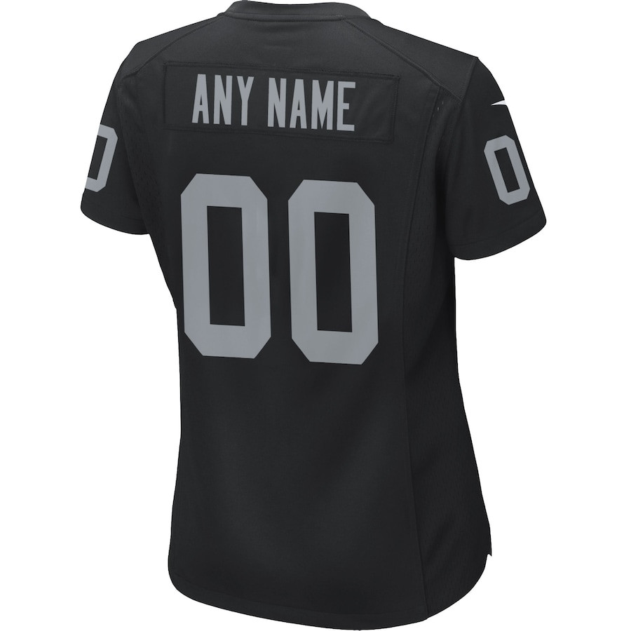 Las Vegas Raiders Custom Game Black NFL Jersey Women's