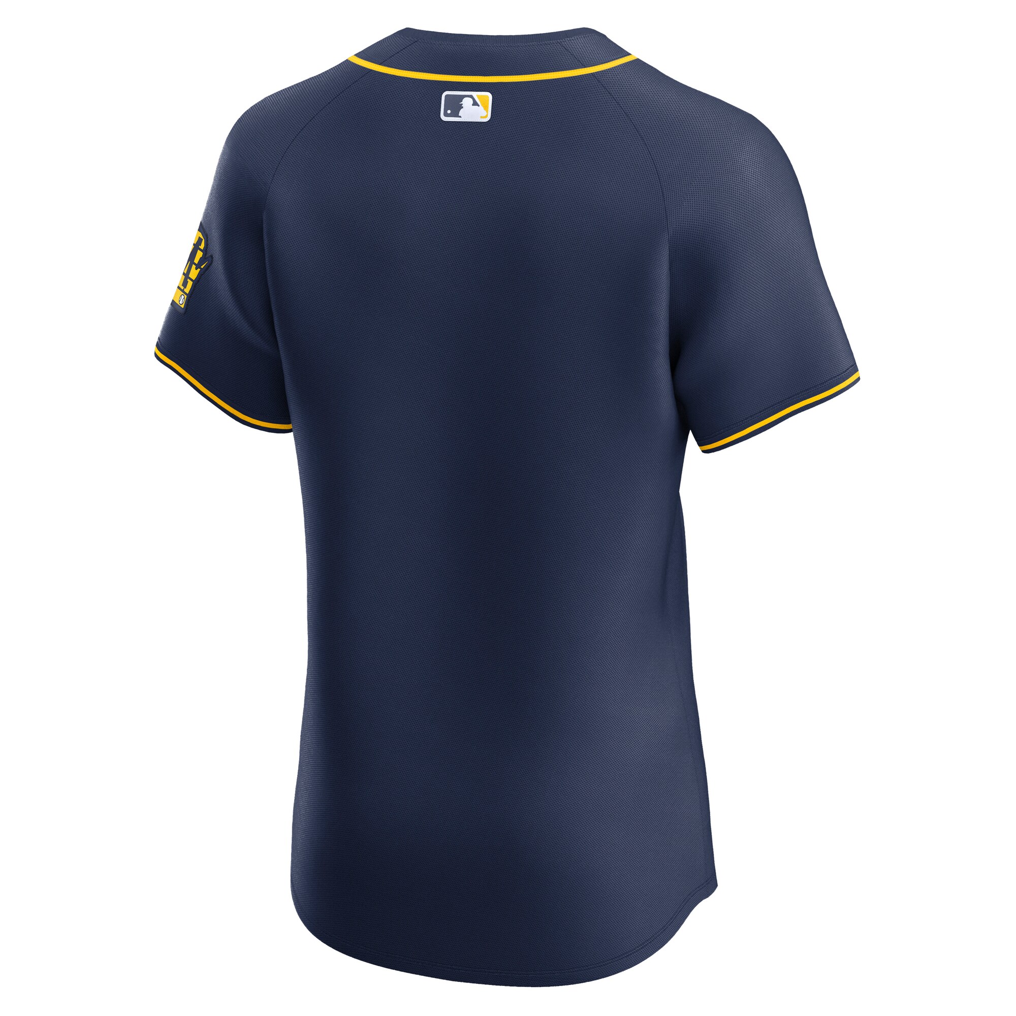 Milwaukee Brewers Navy Alternate Vapor Premier Elite Patch MLB Jersey Men's