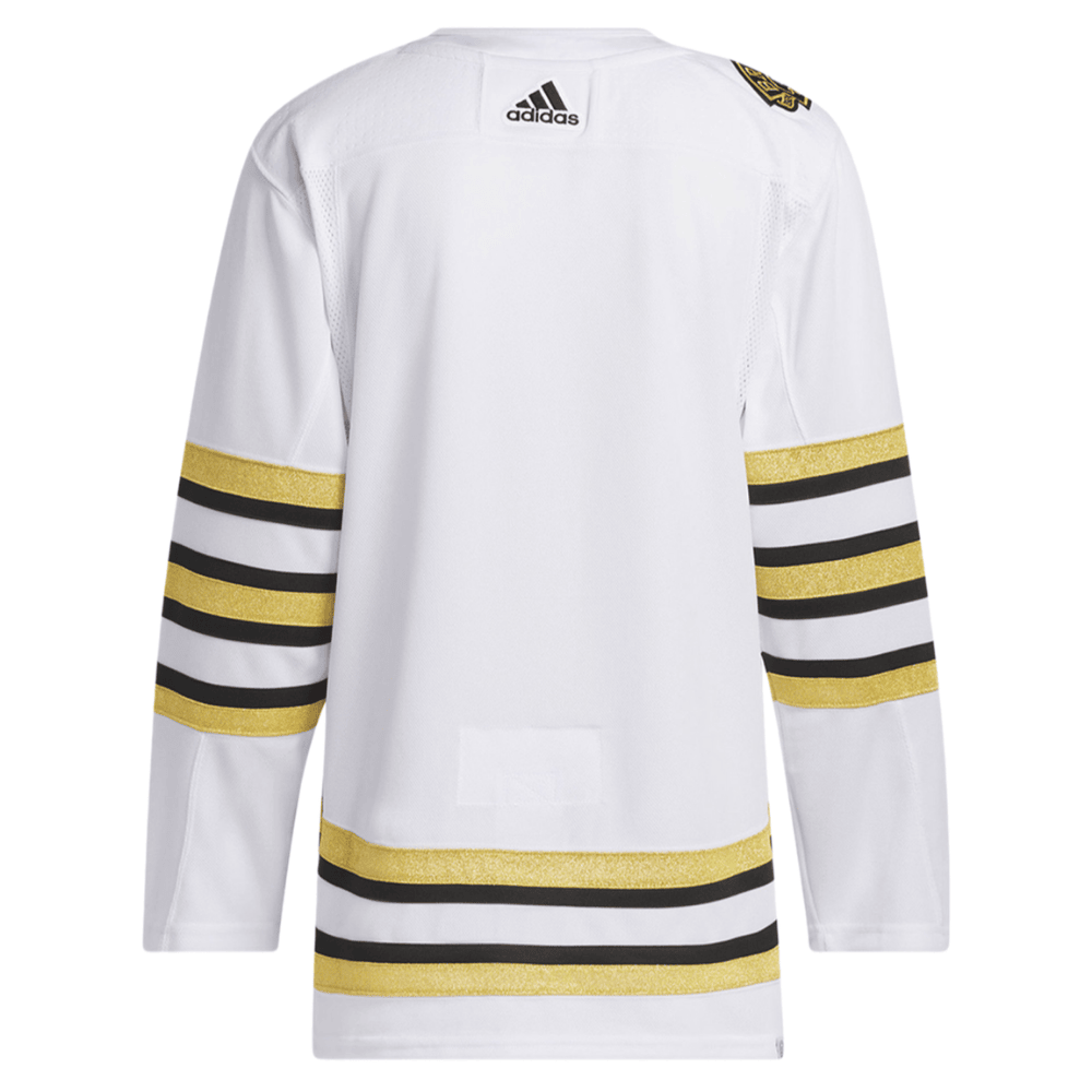 Boston Bruins 100th Anniversary Primegreen Away White NHL Jersey Men's
