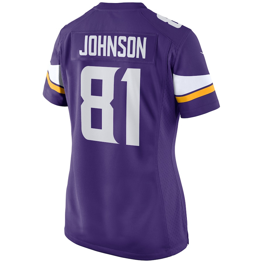Bisi Johnson 81 Minnesota Vikings Game Purple NFL Jersey Women's