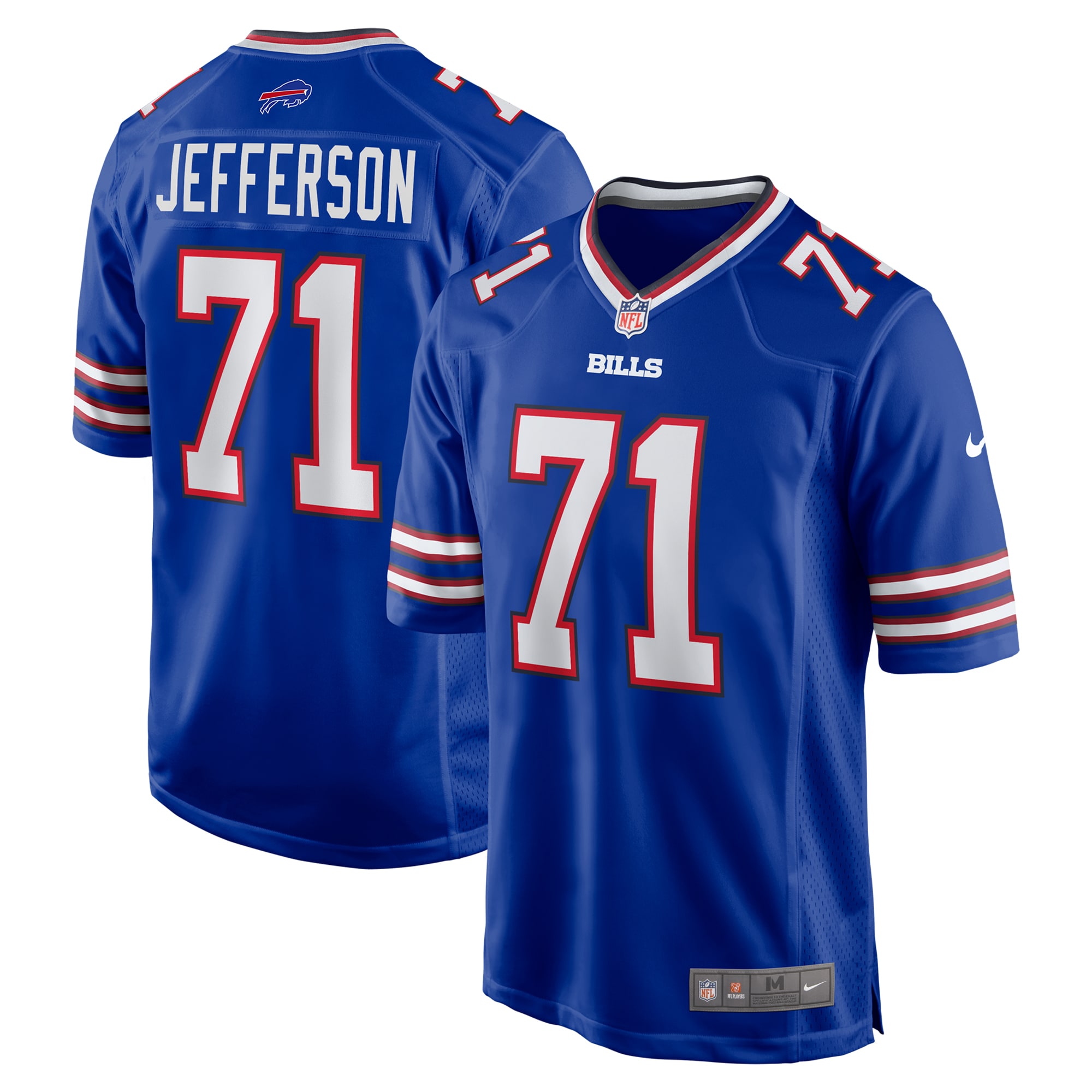 Buffalo Bills Quinton Jefferson Royal Game NFL Jersey Men's