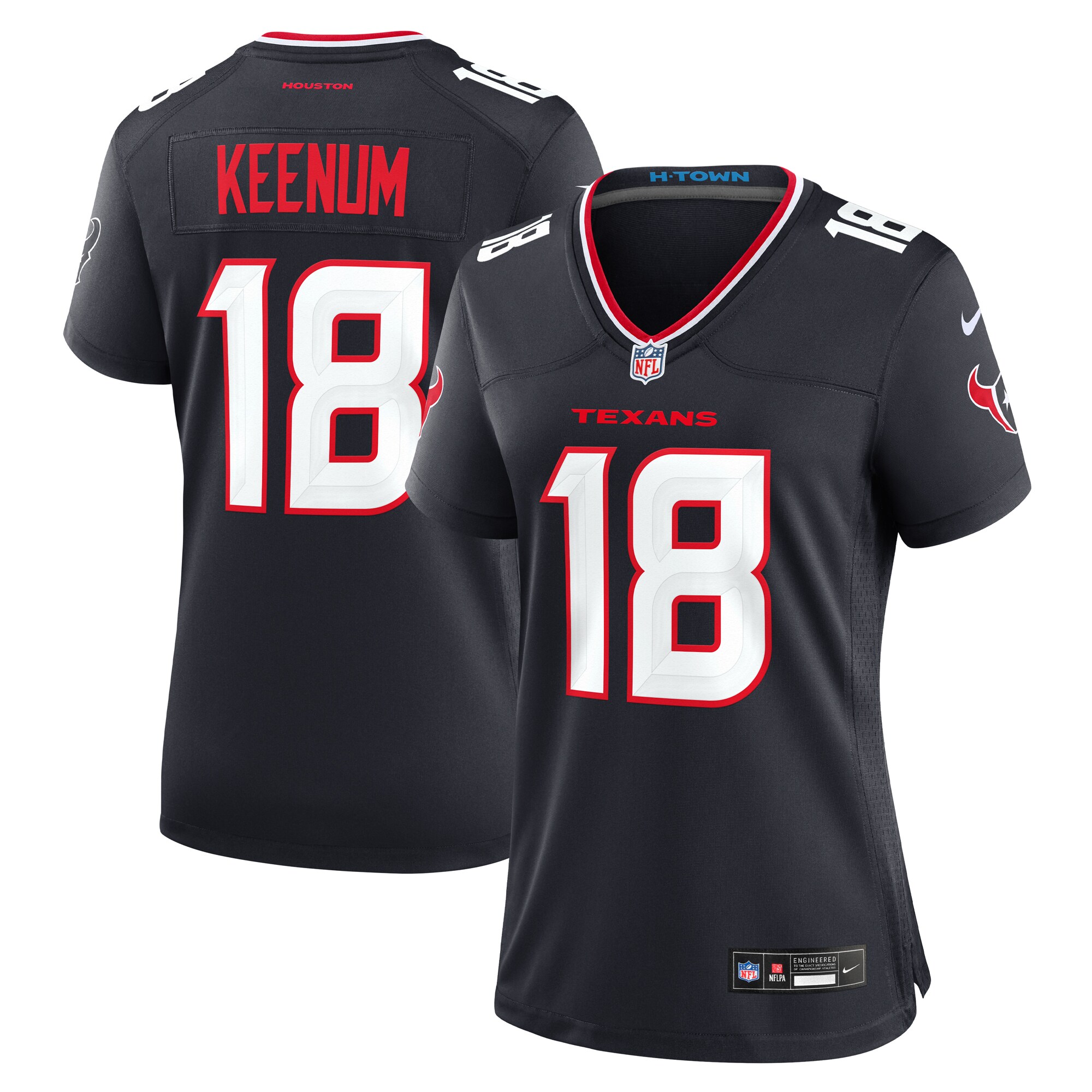 Houston Texans Case Keenum Navy Team Game NFL Jersey Women's