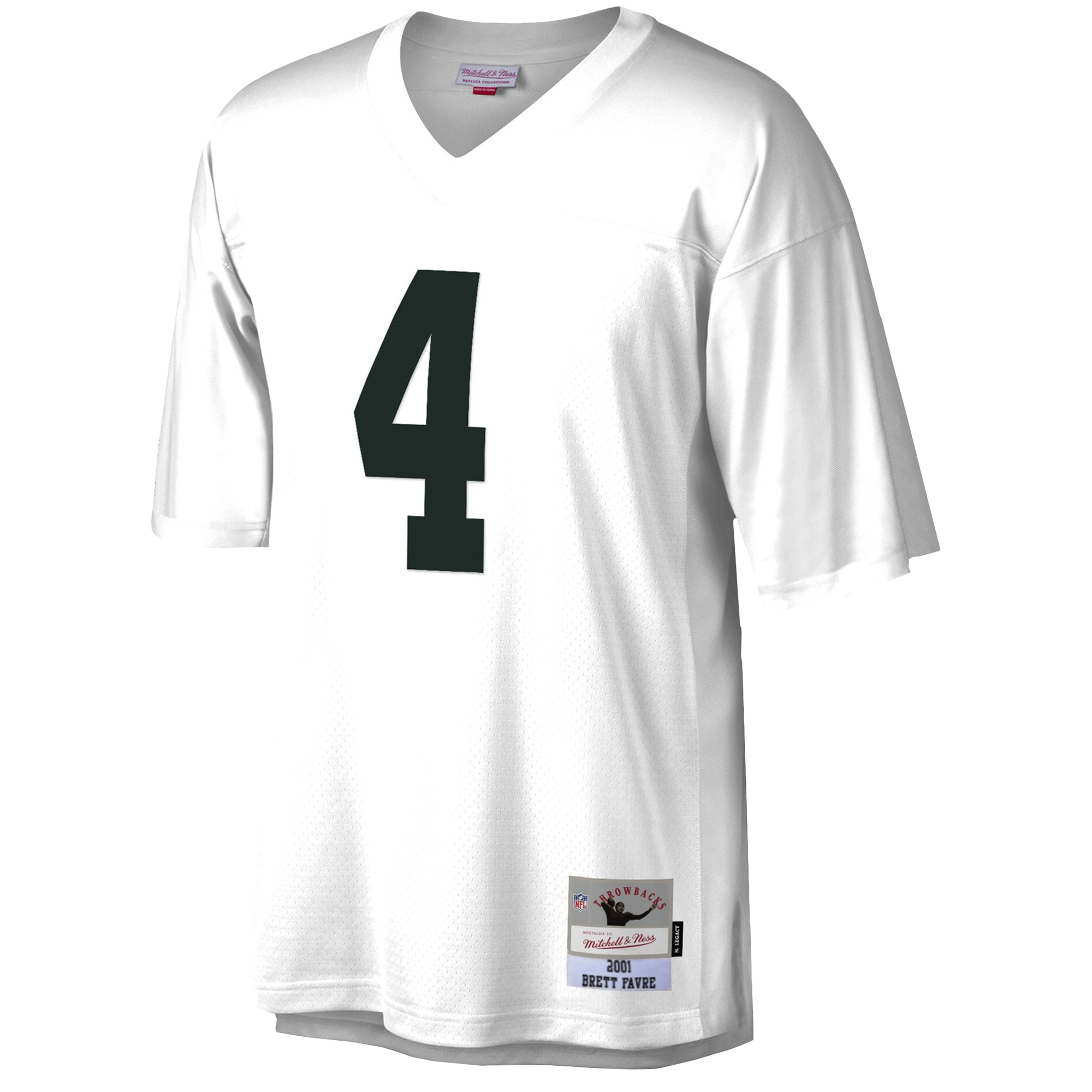 Green Bay Packers Brett Favre Mitchell Ness White Legacy NFL Jersey Men's