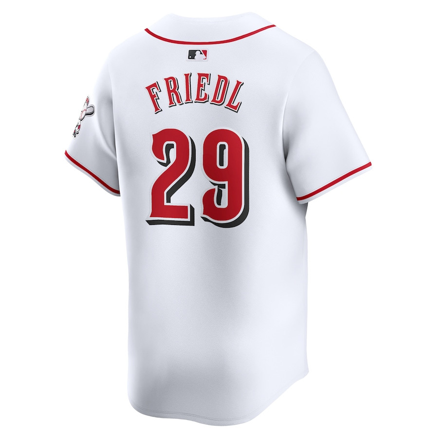 TJ Friedl 29 Cincinnati Reds Home Limited Player White MLB Jersey Men's