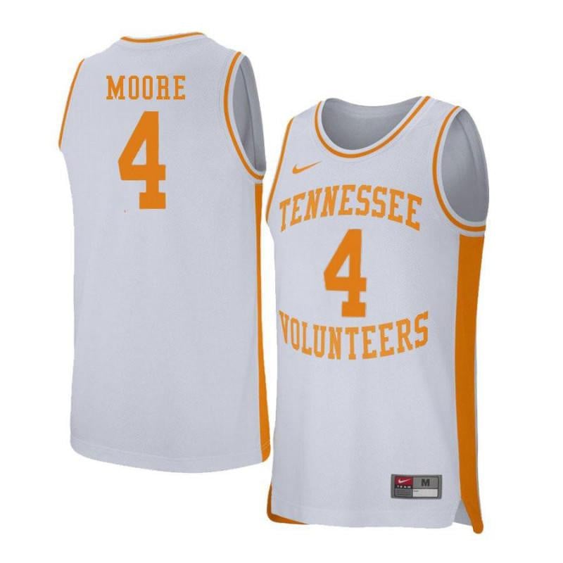 4 Armani Moor White Retro Elite Tennessee Volunteers NCAA Jersey Men's