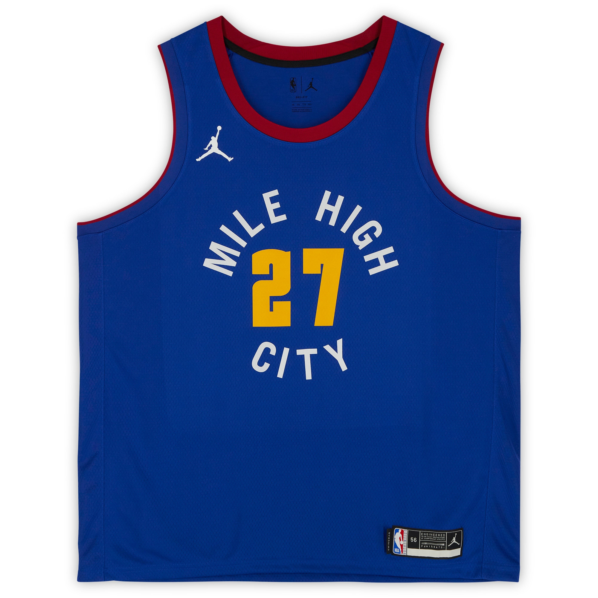 Jamal Murray 27 Denver Nuggets 2023 Finals Champions with & #8220;23 Champ& #8221; Blue NBA Jersey Men's