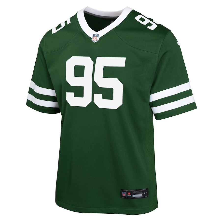 Quinnen Williams 95 New York Jets Game Legacy Green NFL Jersey Youth