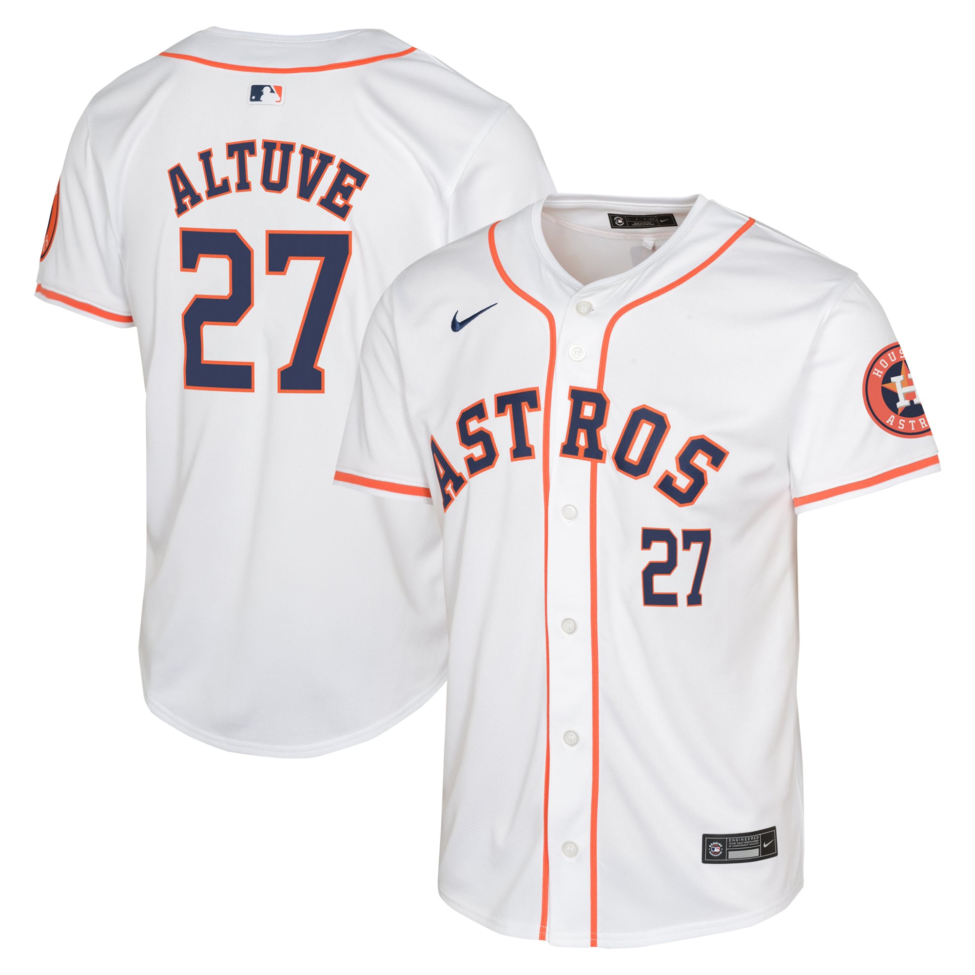 Houston Astros Jose Altuve White Home Limited Player MLB Jersey Youth