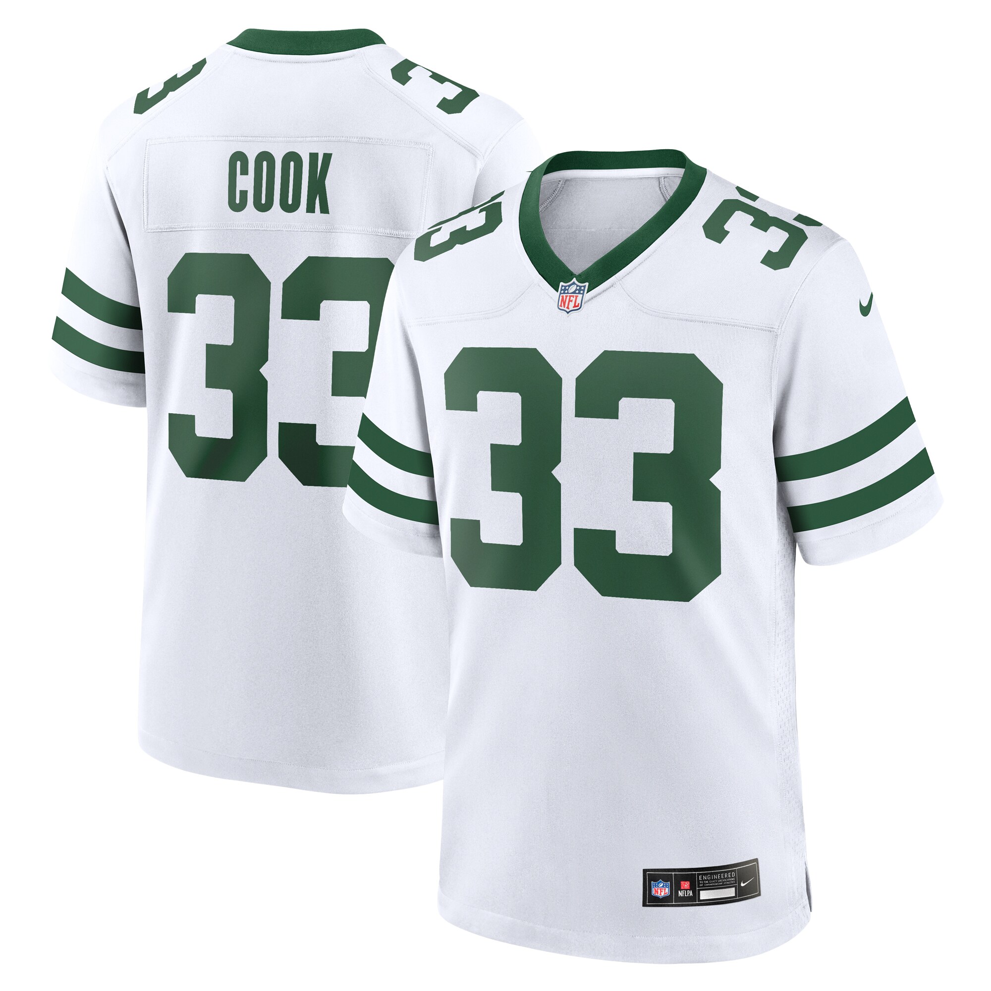New York Jets Dalvin Cook White Legacy Player NFL Jersey Men's