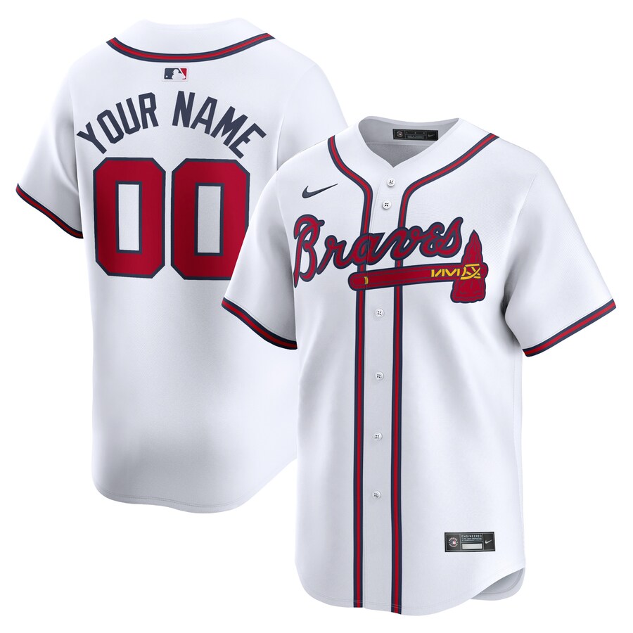 Atlanta Braves Home Limited Custom Jersey White