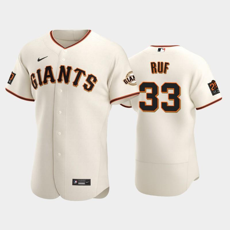 San Francisco Giants 33 Darin Ruf Cream Home MLB Jersey Men's