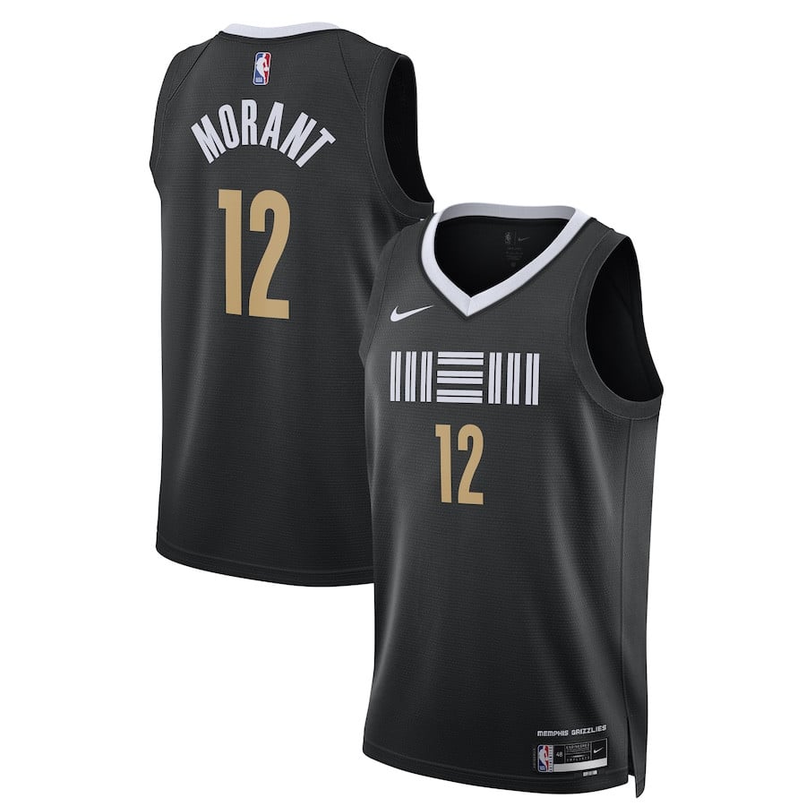 Ja Morant 12 Memphis Grizzlies 2023/24 Swingman City Editio Unisex Black NBA Jersey Unisex