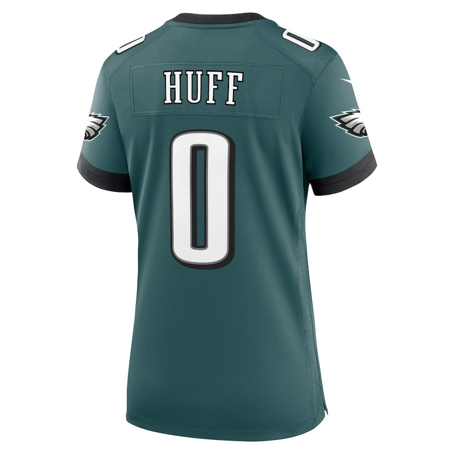 Bryce Huff 0 Philadelphia Eagles Game Midnight Green NFL Jersey Women's