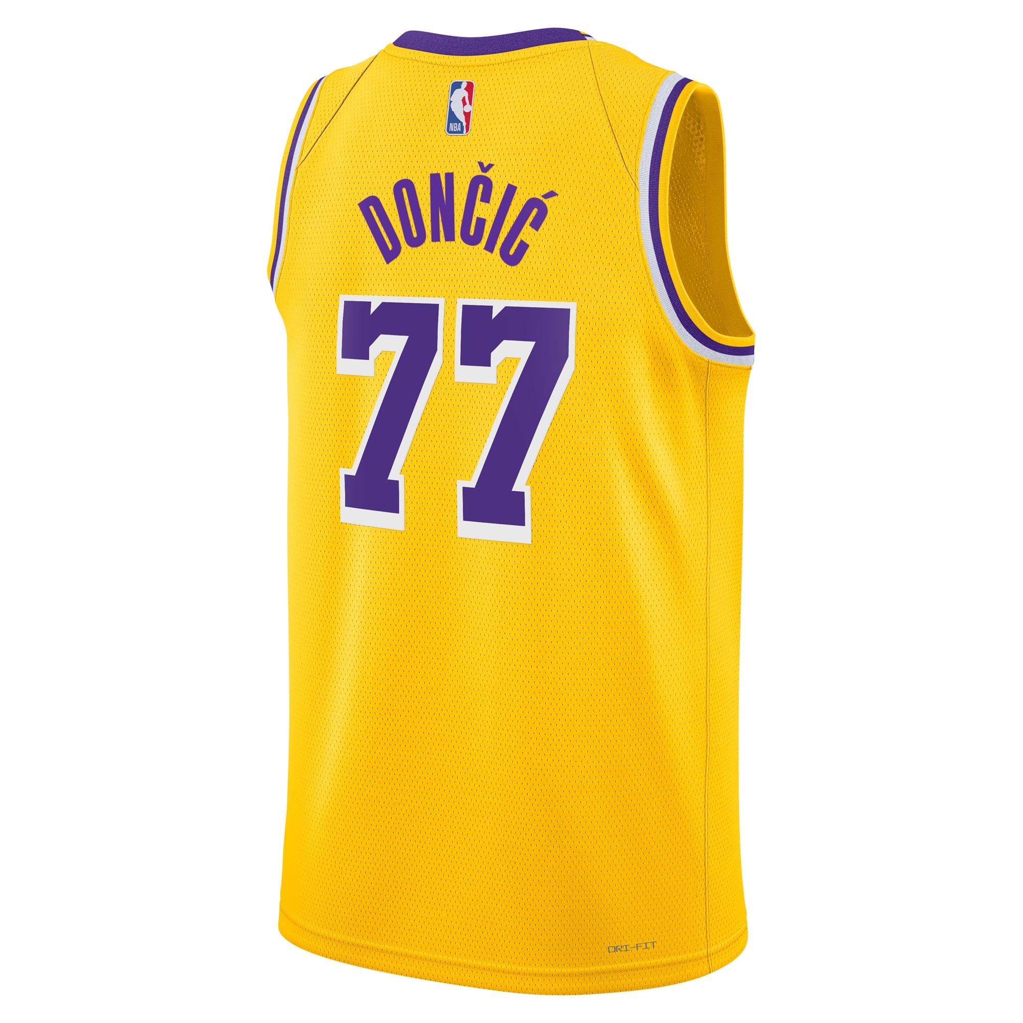 Los Angeles Lakers Icon Edition Swingman Gold Luka Don?i Unisex NBA Jersey Unisex