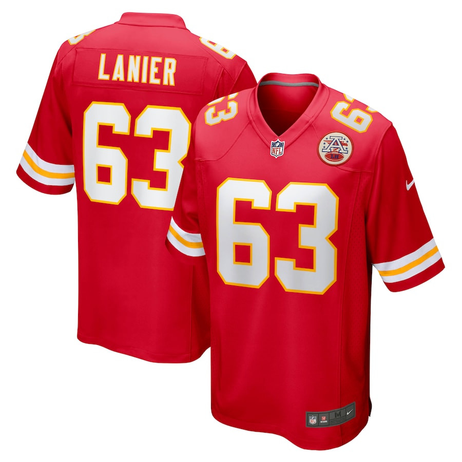 Willie Lanier 63 Kansas City Chiefs Retired Red NFL Jersey Men's