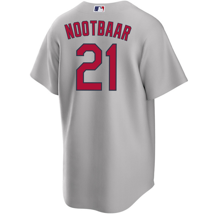 Lars Nootbaar 21 St. Louis Cardinals Away Gray MLB Jersey Men's