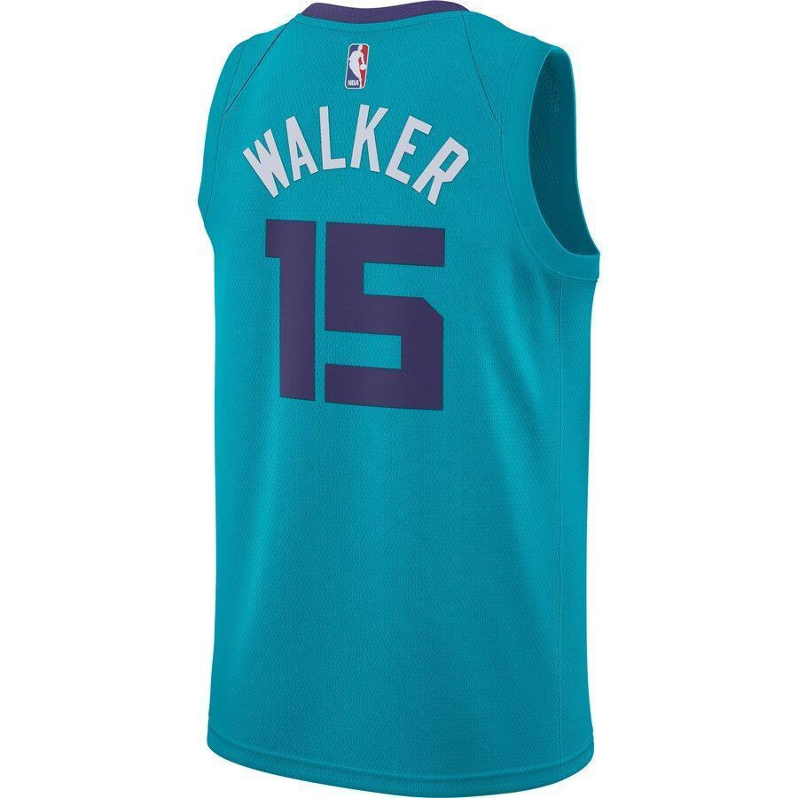 Kemba Walker Charlotte Hornets Swingman Teal Icon Edition NBA Jersey Men's