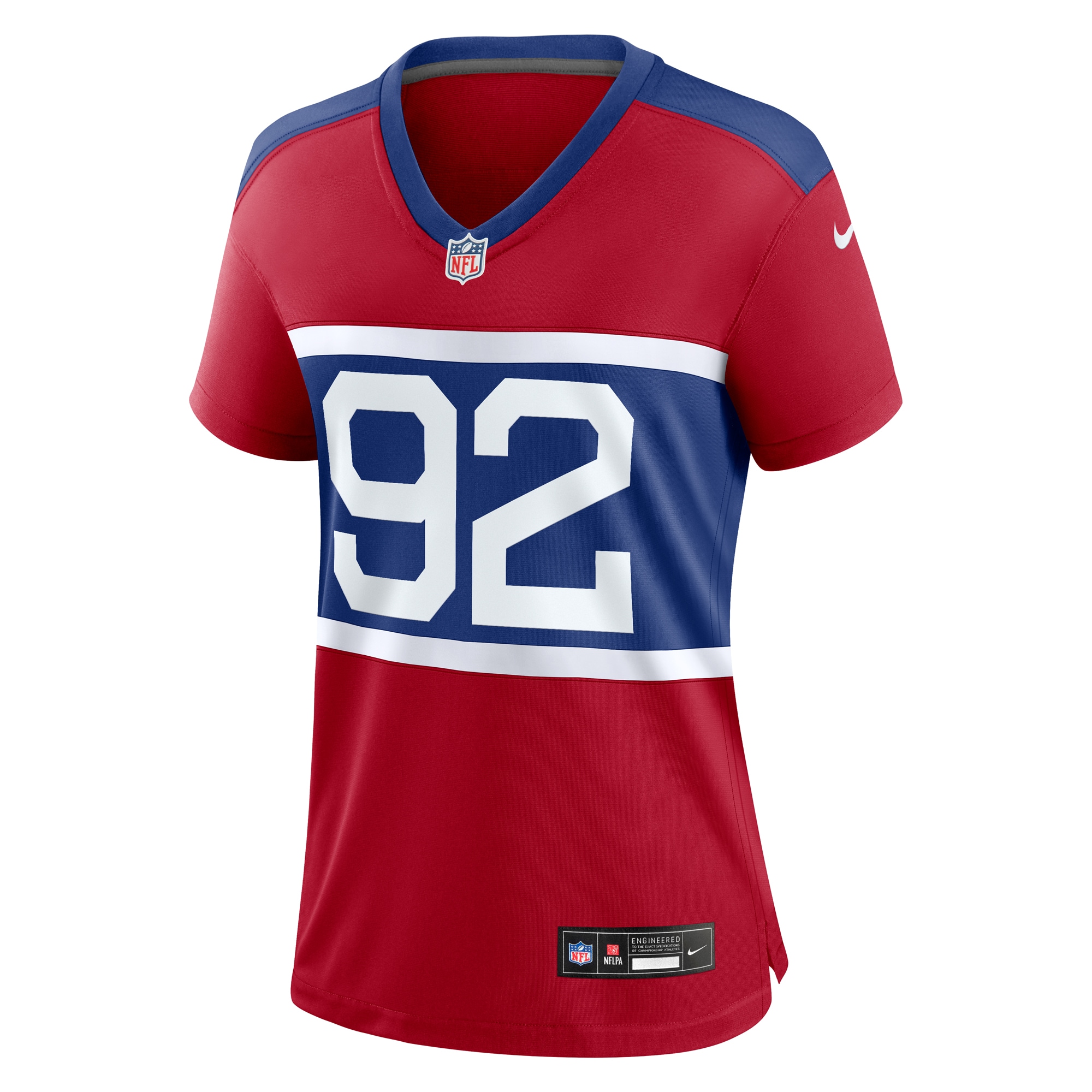 New York Giants Michael Strahan Century Red Alternate Retired Player Game NFL Jersey Women's