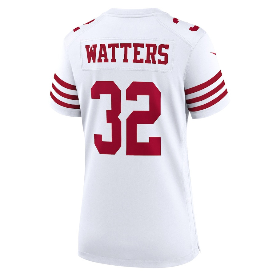 Ricky Watters 32 San Francisco 49ers Retired Game White NFL Jersey Women's