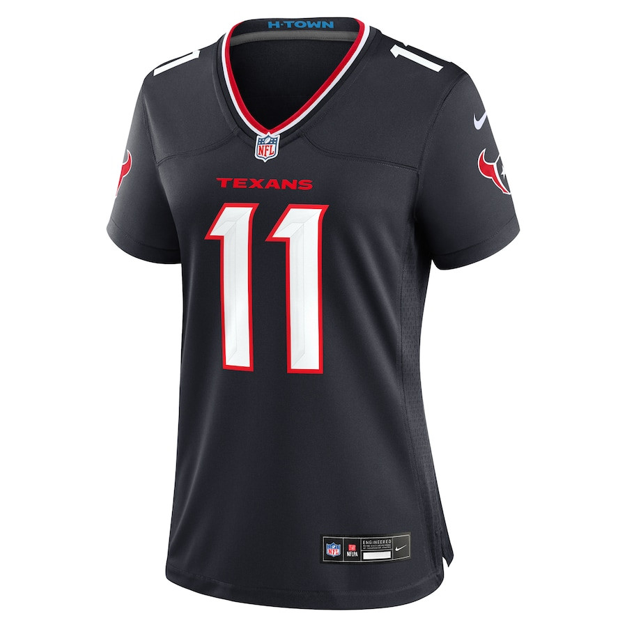 Jeff Okudah 11 Houston Texans Team Game Navy NFL Jersey Women's