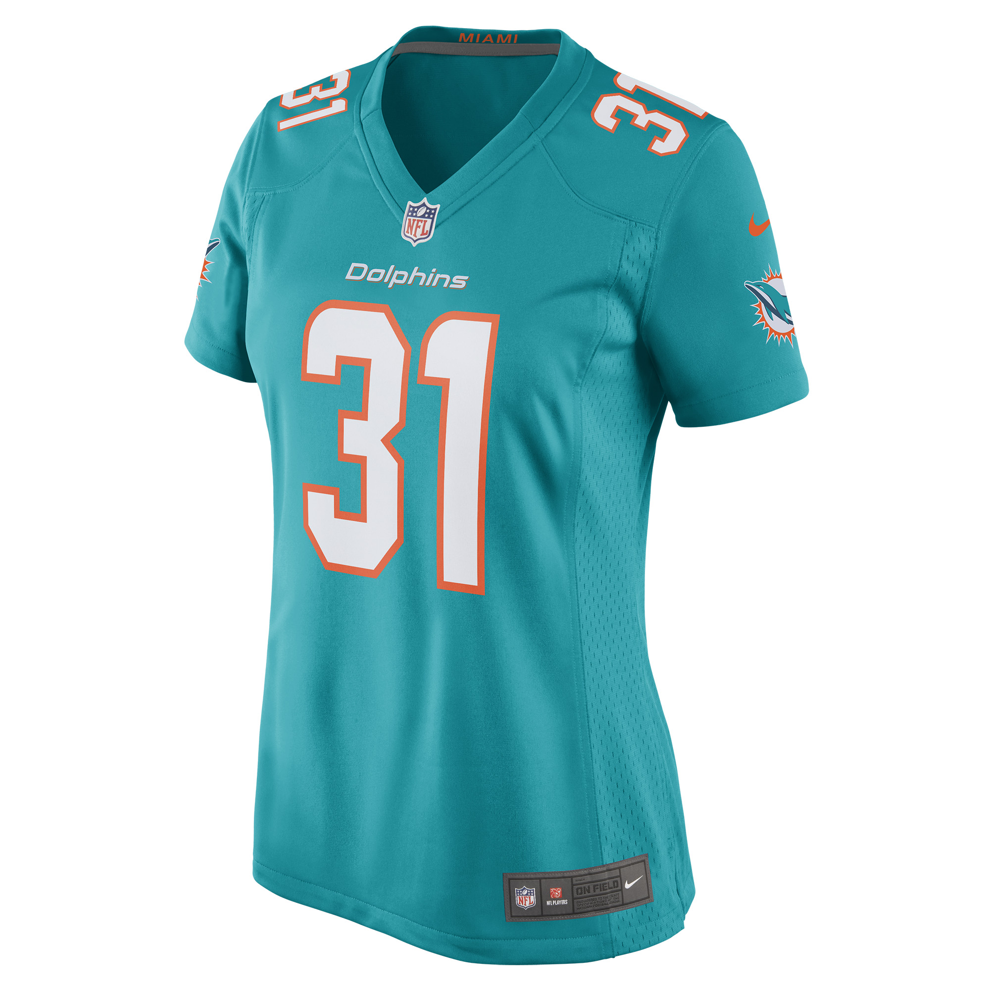 Miami Dolphins Raheem Mostert Aqua Game NFL Jersey Women's