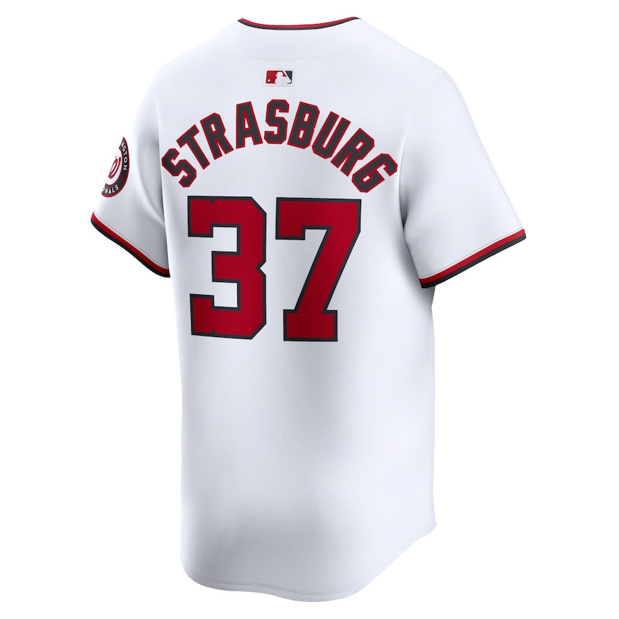 Stephen Strasburg 37 Washington Nationals Home Limited Player White MLB Jersey Men's