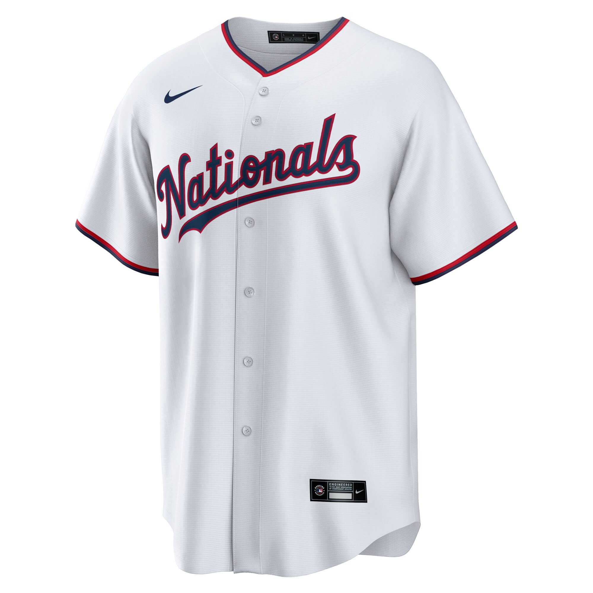 Washington Nationals White Custom MLB Jersey Youth