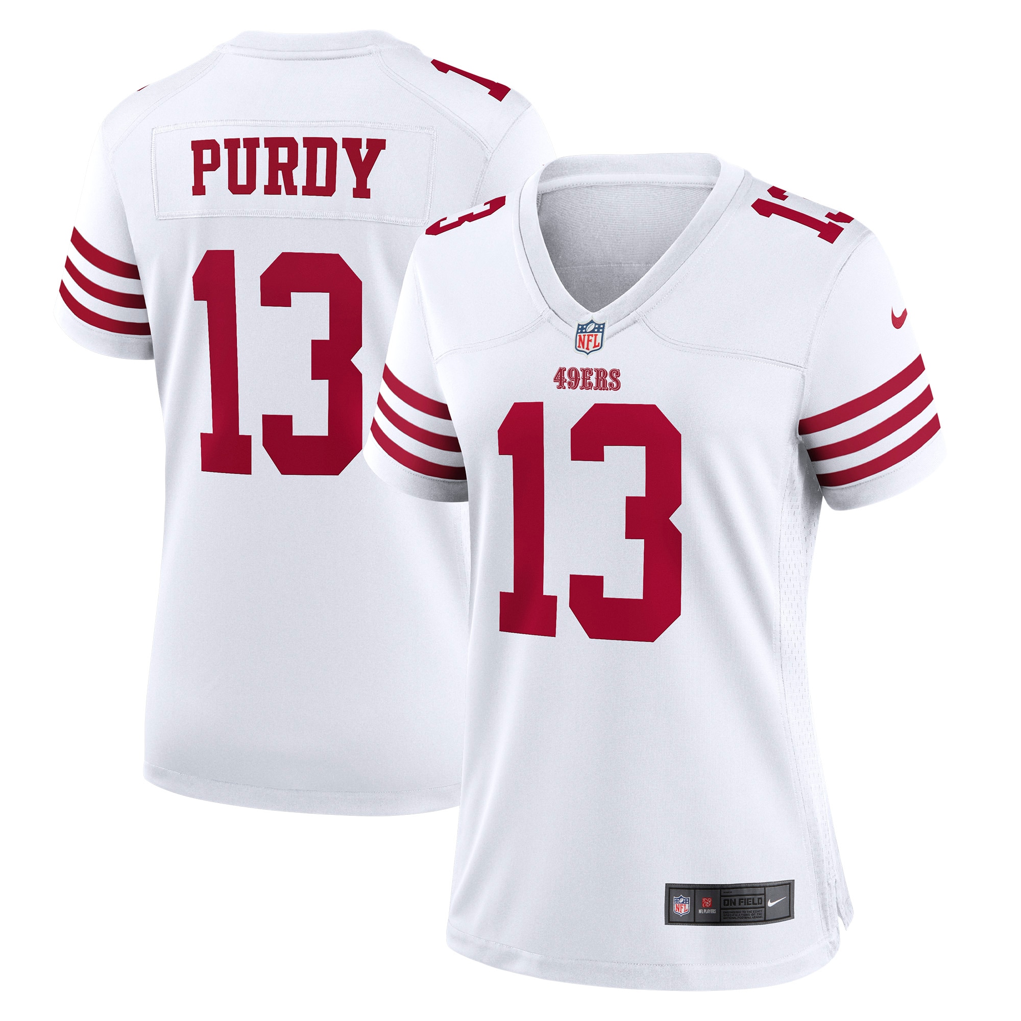 San Francisco 49ers Brock Purdy White Game NFL Jersey Women's