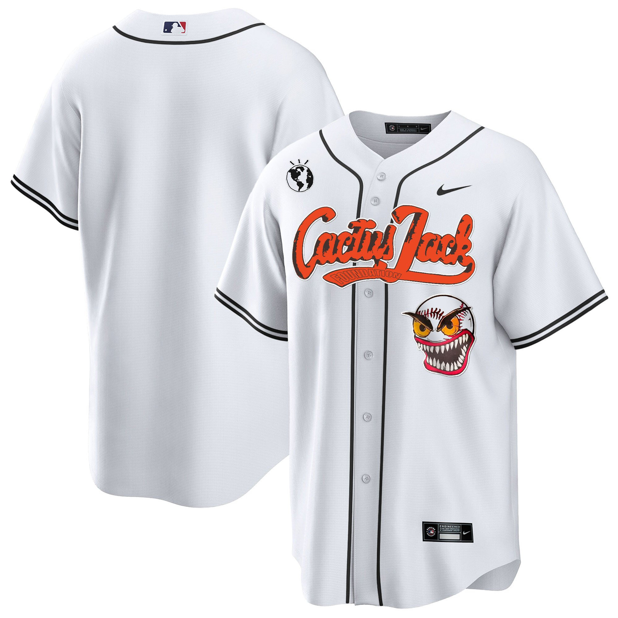 Houston Astros Cactus Jack White Men MLB Jersey Men's