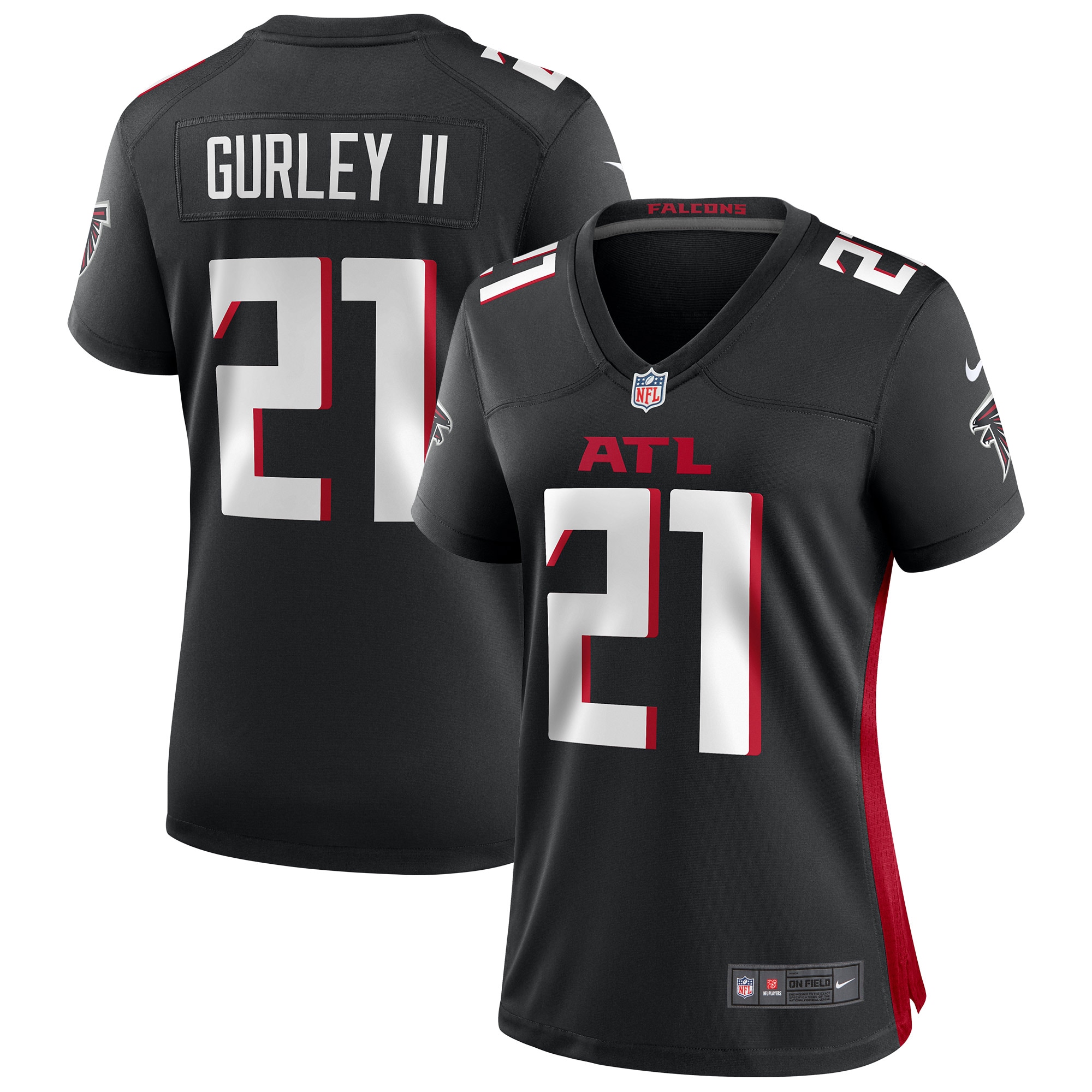 Atlanta Falcons Todd Gurley II Black Game NFL Jersey Women's