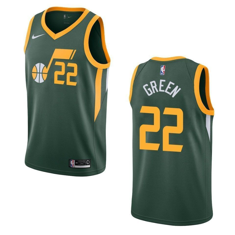 Utah Jazz 22 Jeff Green Earned Swingman Green NBA Jersey Men's