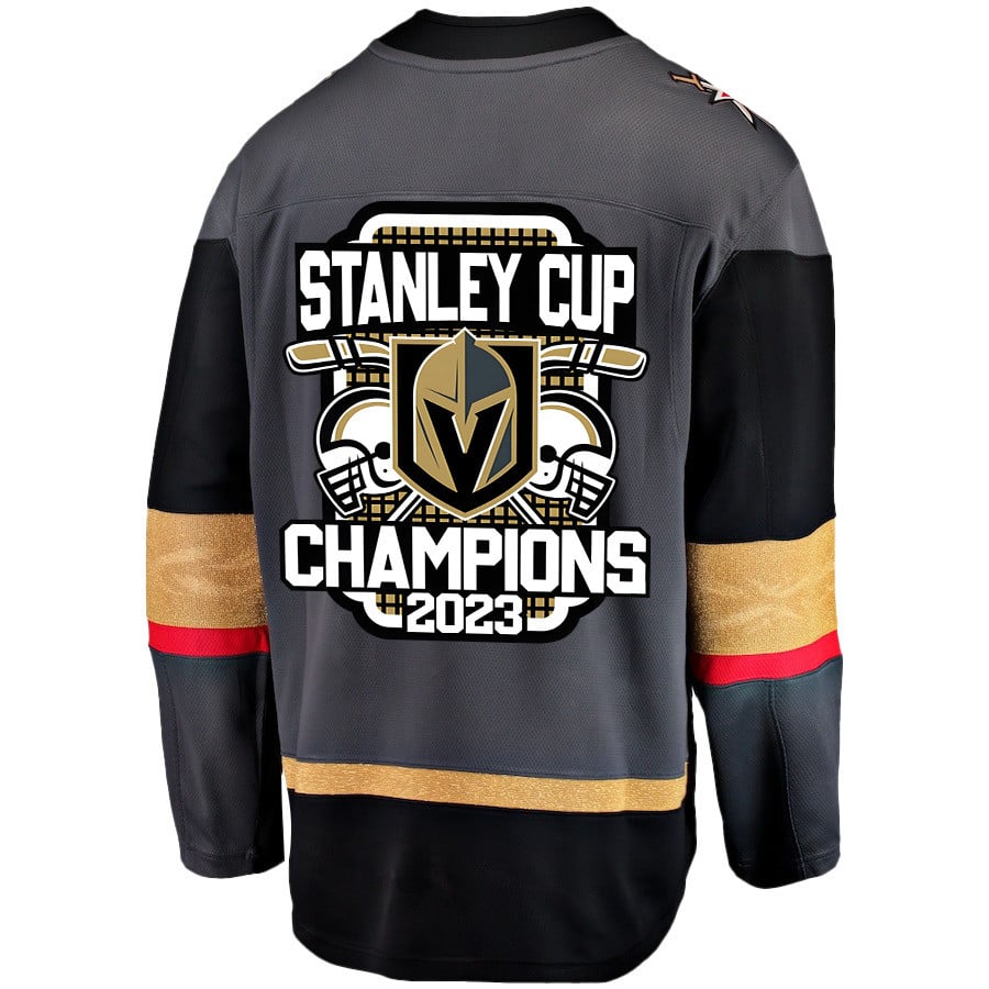 Vegas Golden Knights Crowned Champions 2023 Stanley Cup Black NHL Jersey Men's