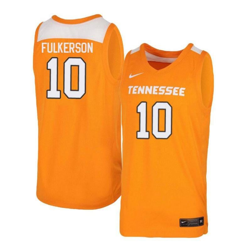 10 John Fulkerson Orang White Elite Tennessee Volunteers NCAA Jersey Men's
