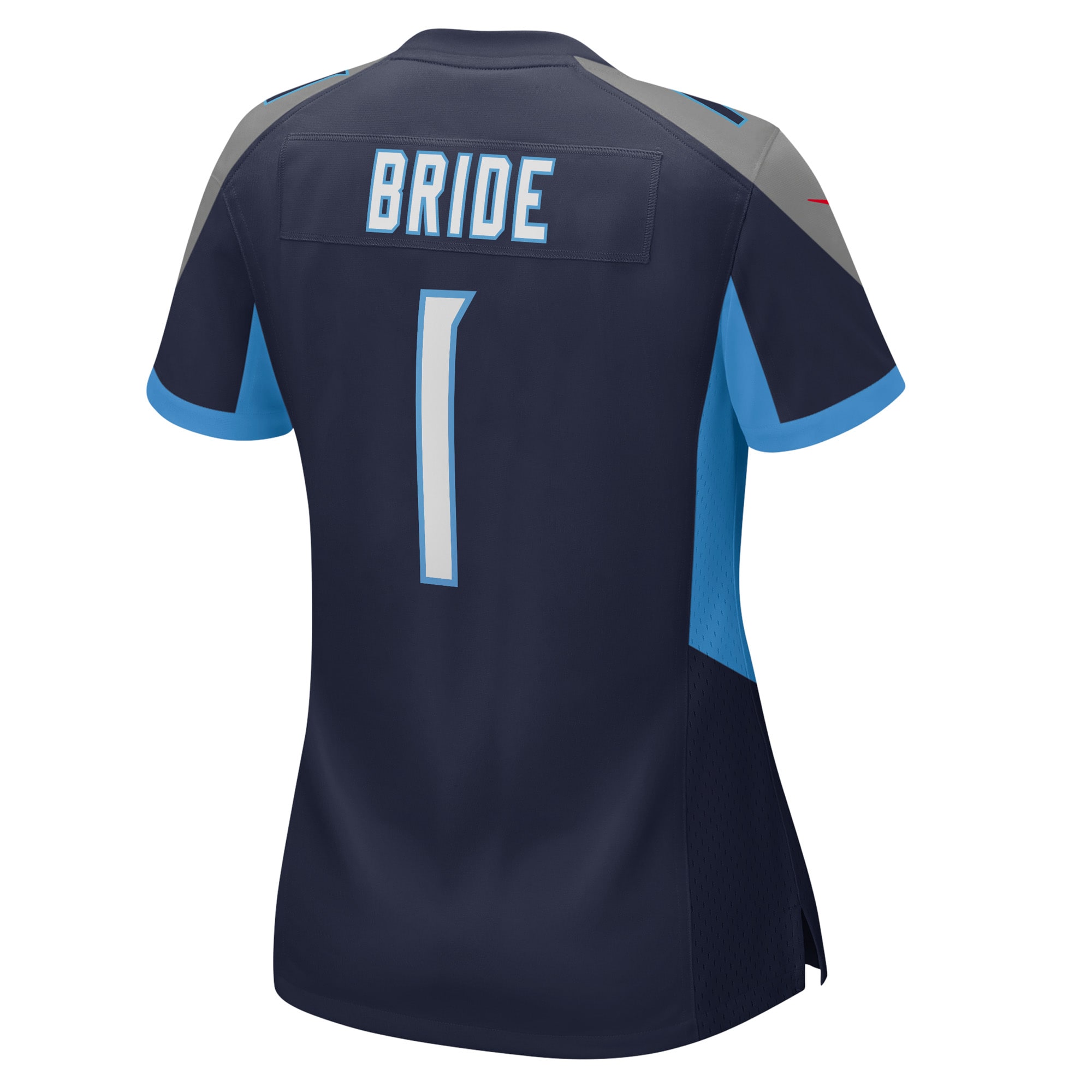 Tennessee Titans Number 1 Bride Navy Game NFL Jersey Women's