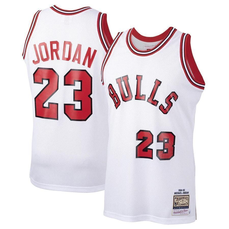 Michael Jordan Chicago Bulls Mitchell Ness 1984-85 Hardwood Classics Rookiejerse White NBA Jersey Men's