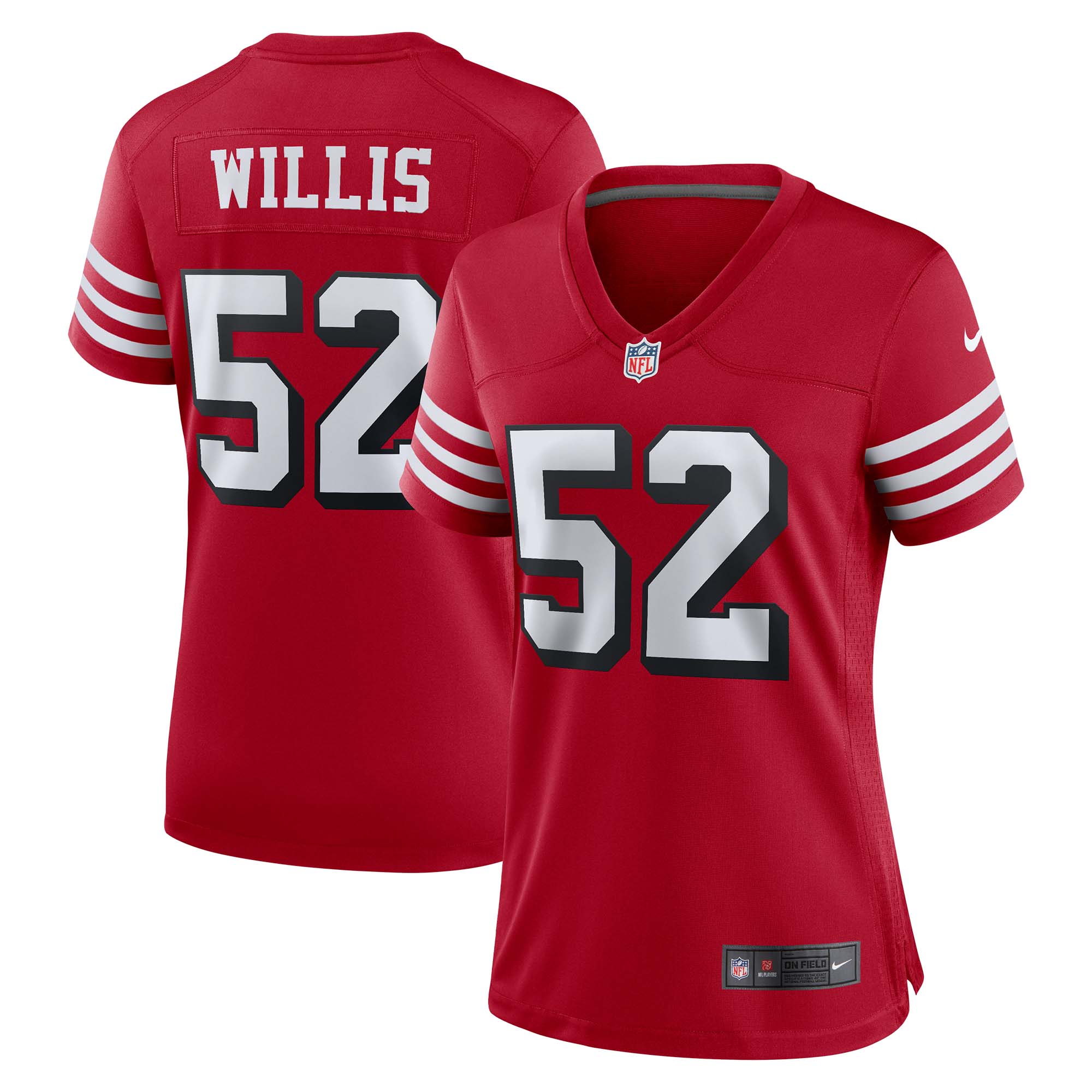 San Francisco 49ers Patrick Willis Scarlet Alternate Game NFL Jersey Women's
