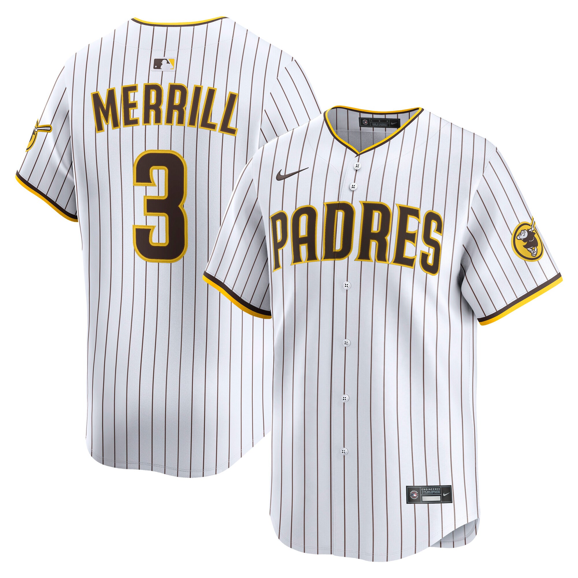 San Diego Padres Jackson Merrill White Alternate Limited Player MLB Jersey Men's
