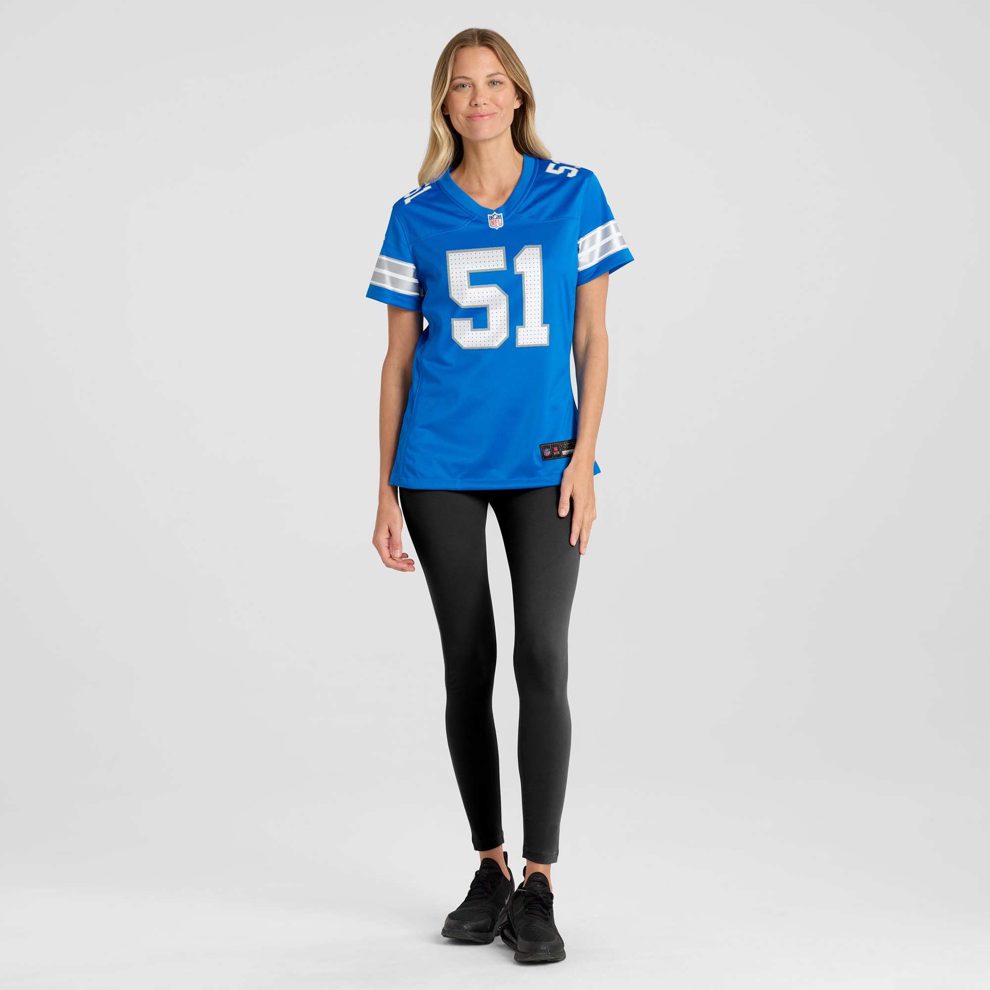 Detroit Lions Ben Niemann Blue Team Game NFL Jersey Women's