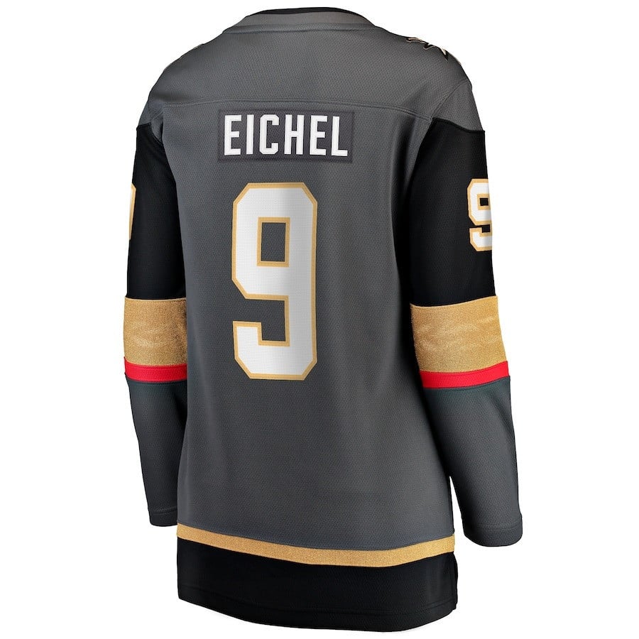Jack Eichel 9 Vegas Golden Knights 2023 Stanley Cup Final Alternate Breakaway Player Black NHL Jersey Women's