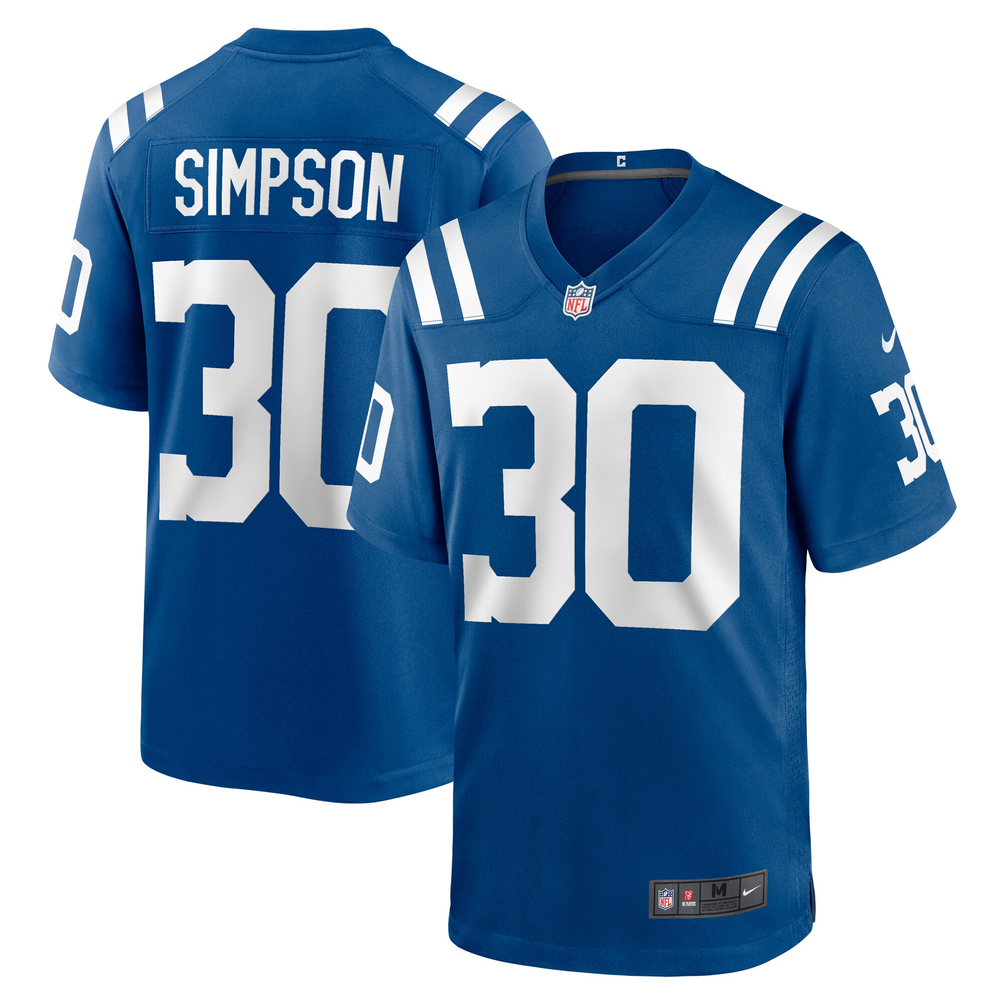 Indianapolis Colts Jaylin Simpson Royal Game NFL Jersey Men's