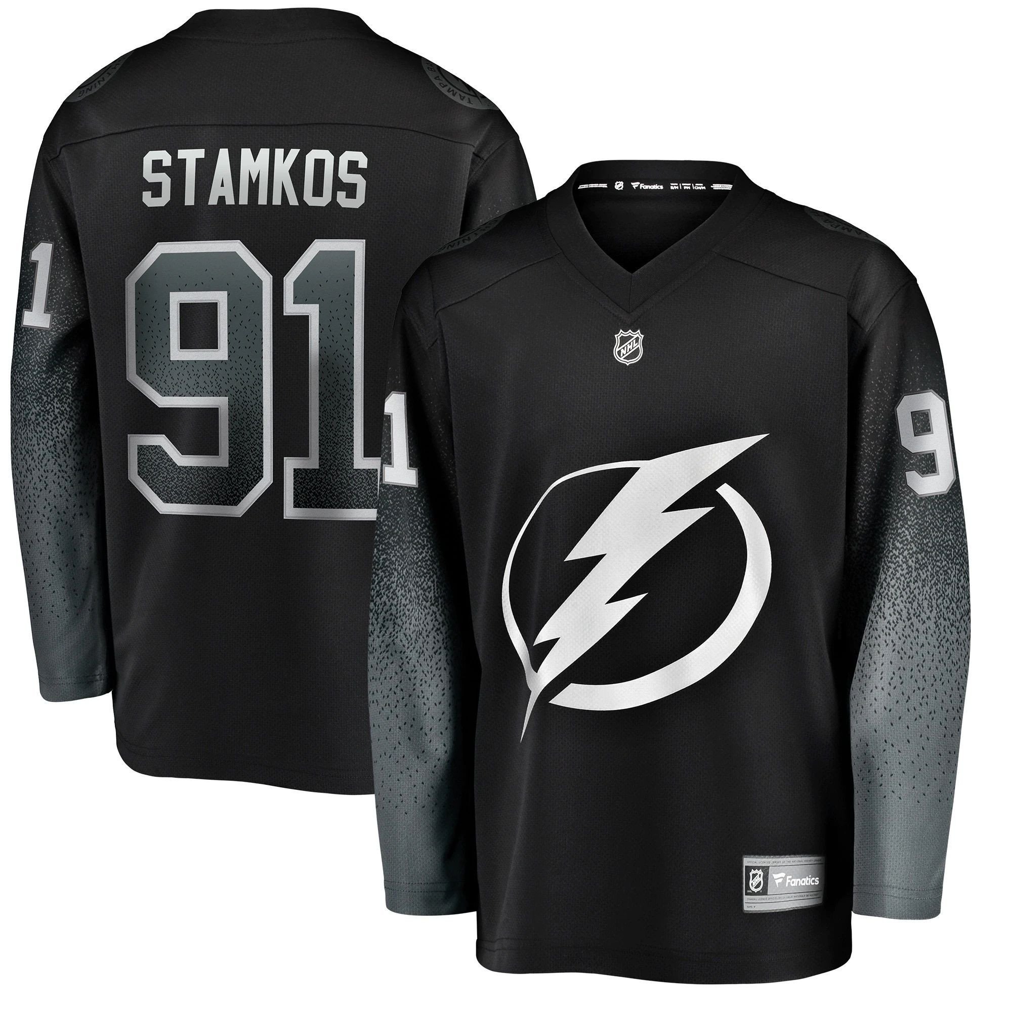 Tampa Bay Lightning Steven Stamkos Black Alternate Breakaway Player NHL Jersey Youth