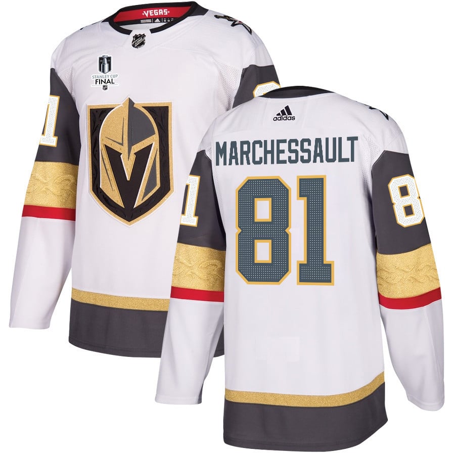 Jonathan Marchessault 81 Vegas Golden Knights Stanley Cup 2023 Final Patch Away Breakaway White NHL Jersey Men's