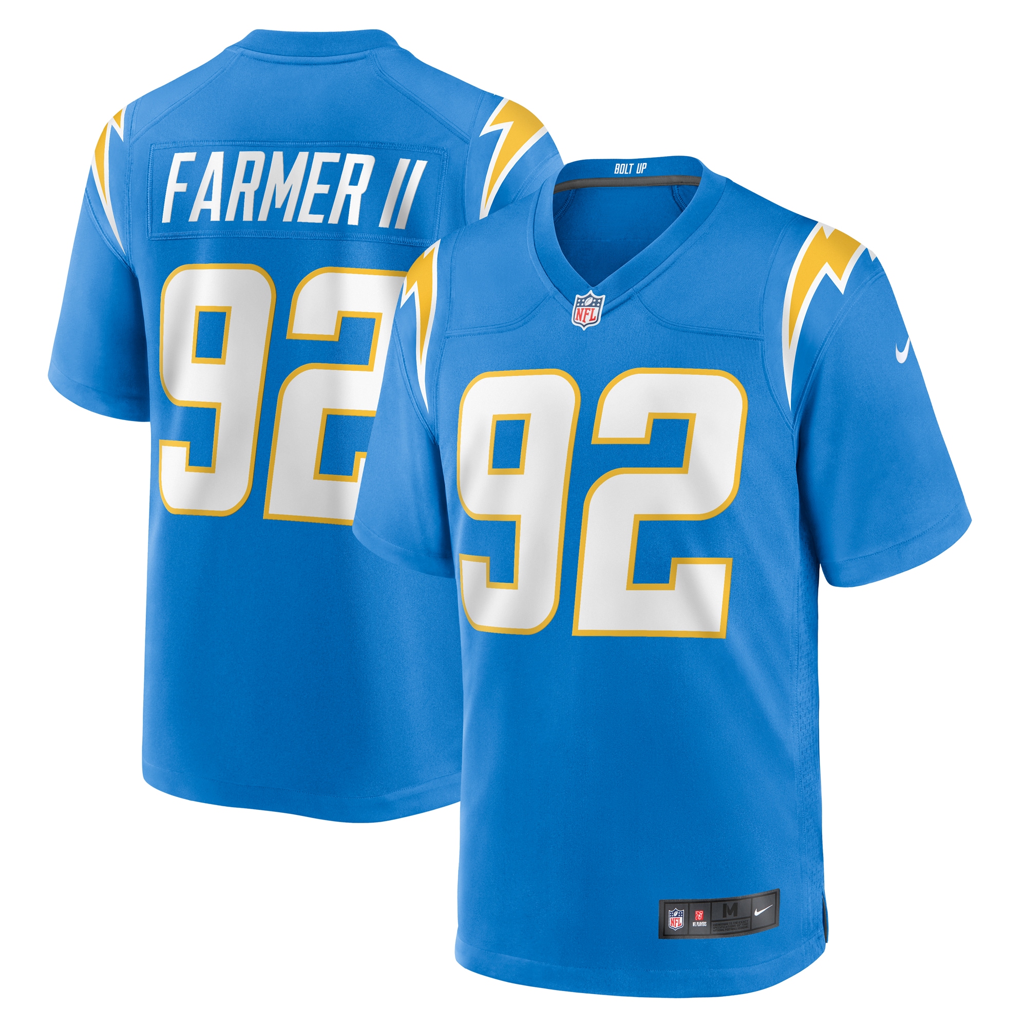 Los Angeles Chargers Andrew Farmer Powder Blue Team Game NFL Jersey Men's