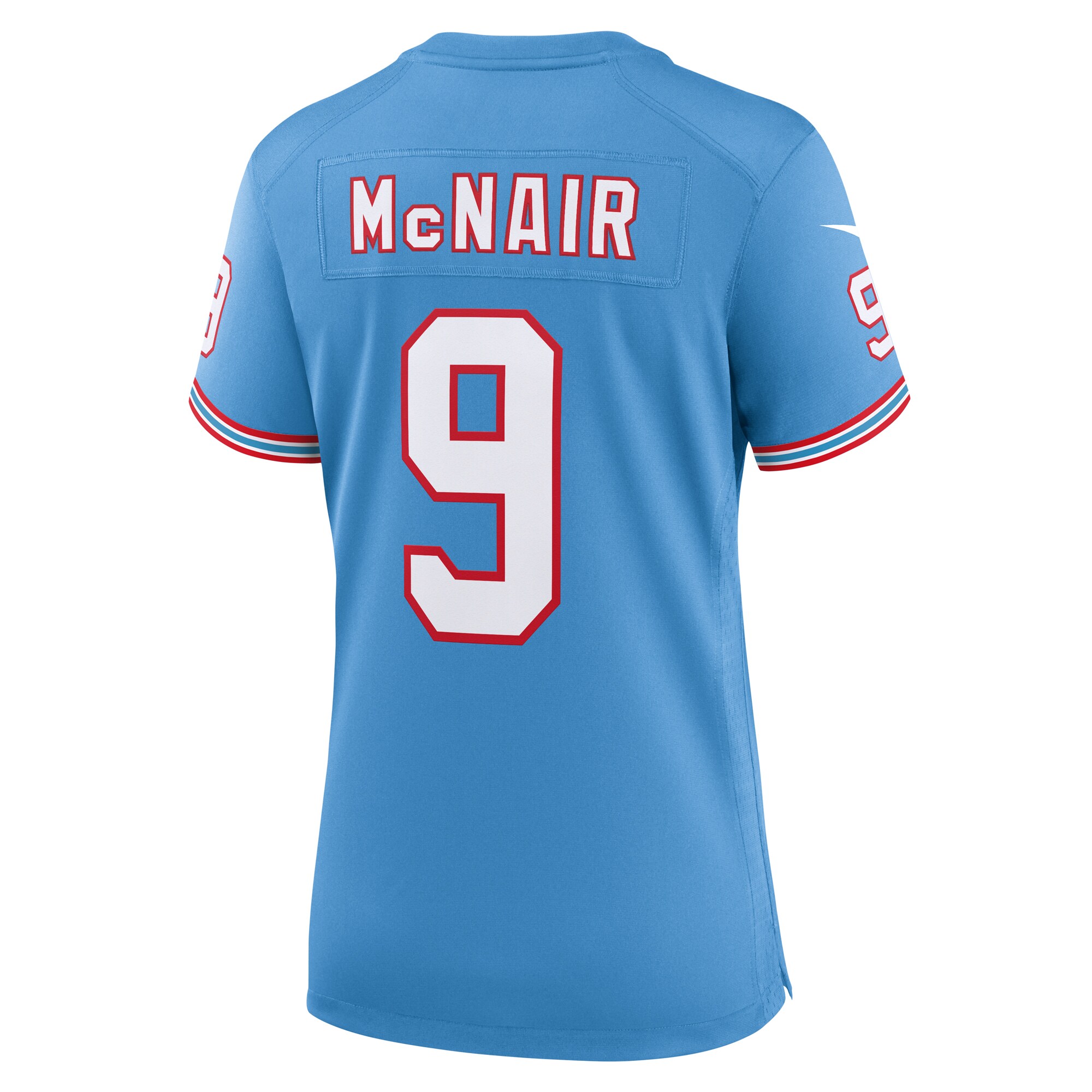 Tennessee Titans Steve McNair Light Blue Oilers Throwback Retired Player Game NFL Jersey Women's