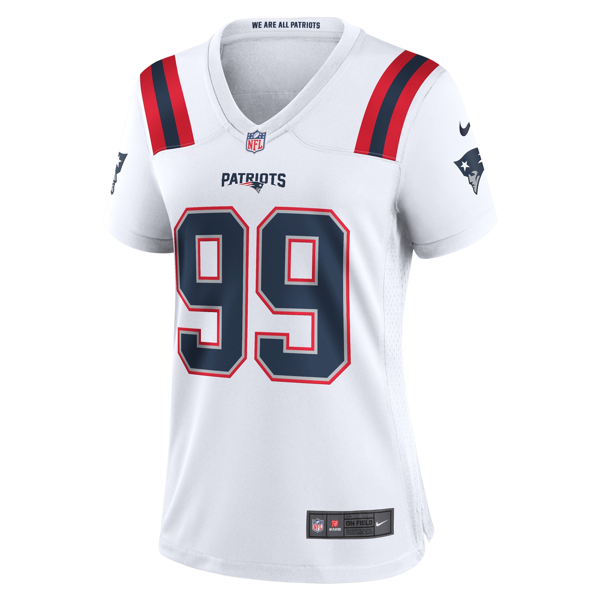 New England Patriots Keion White White Game NFL Jersey Women's