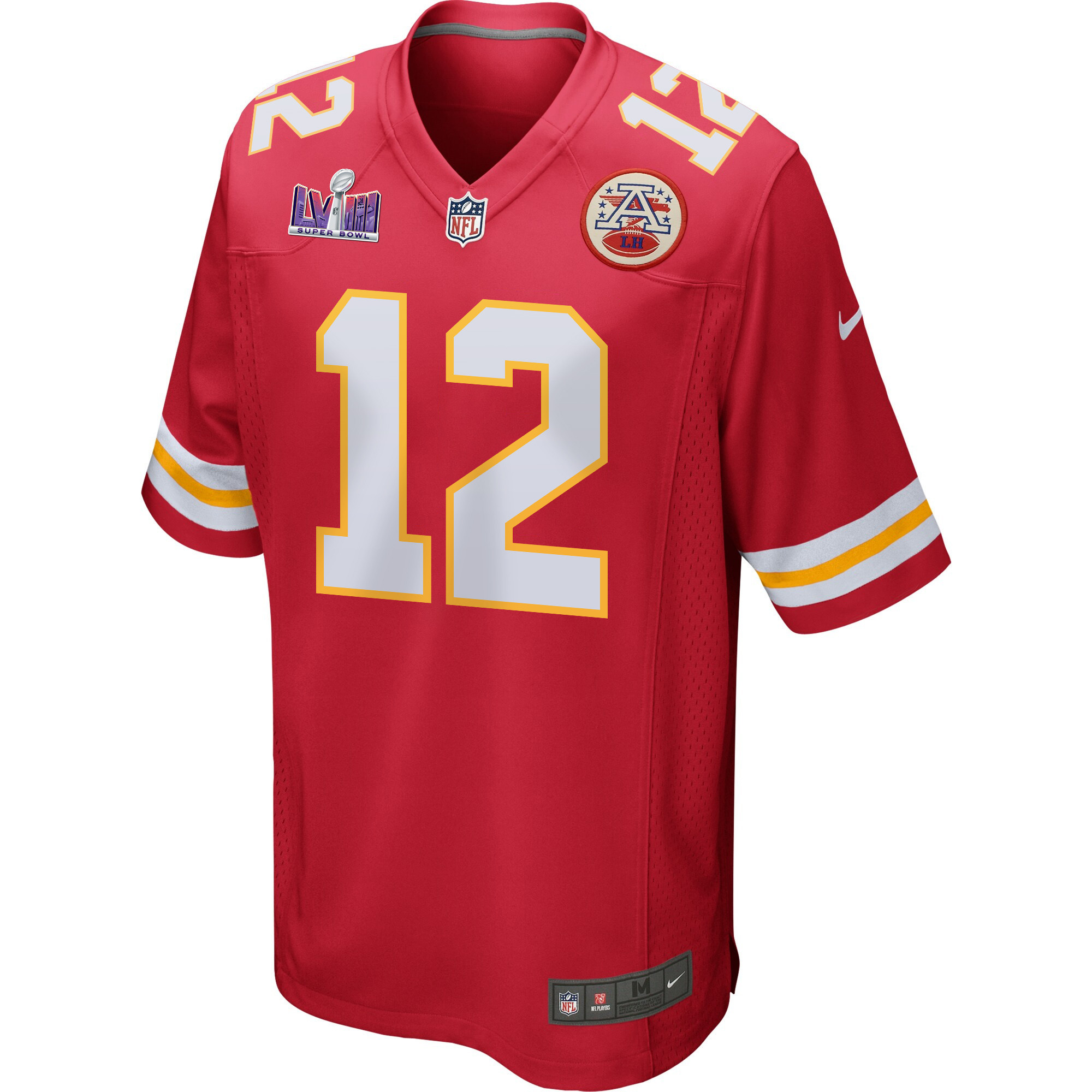 Mecole Hardman 12 Kansas City Chiefs Super Bowl LVIII Patch Game Red NFL Jersey Men's