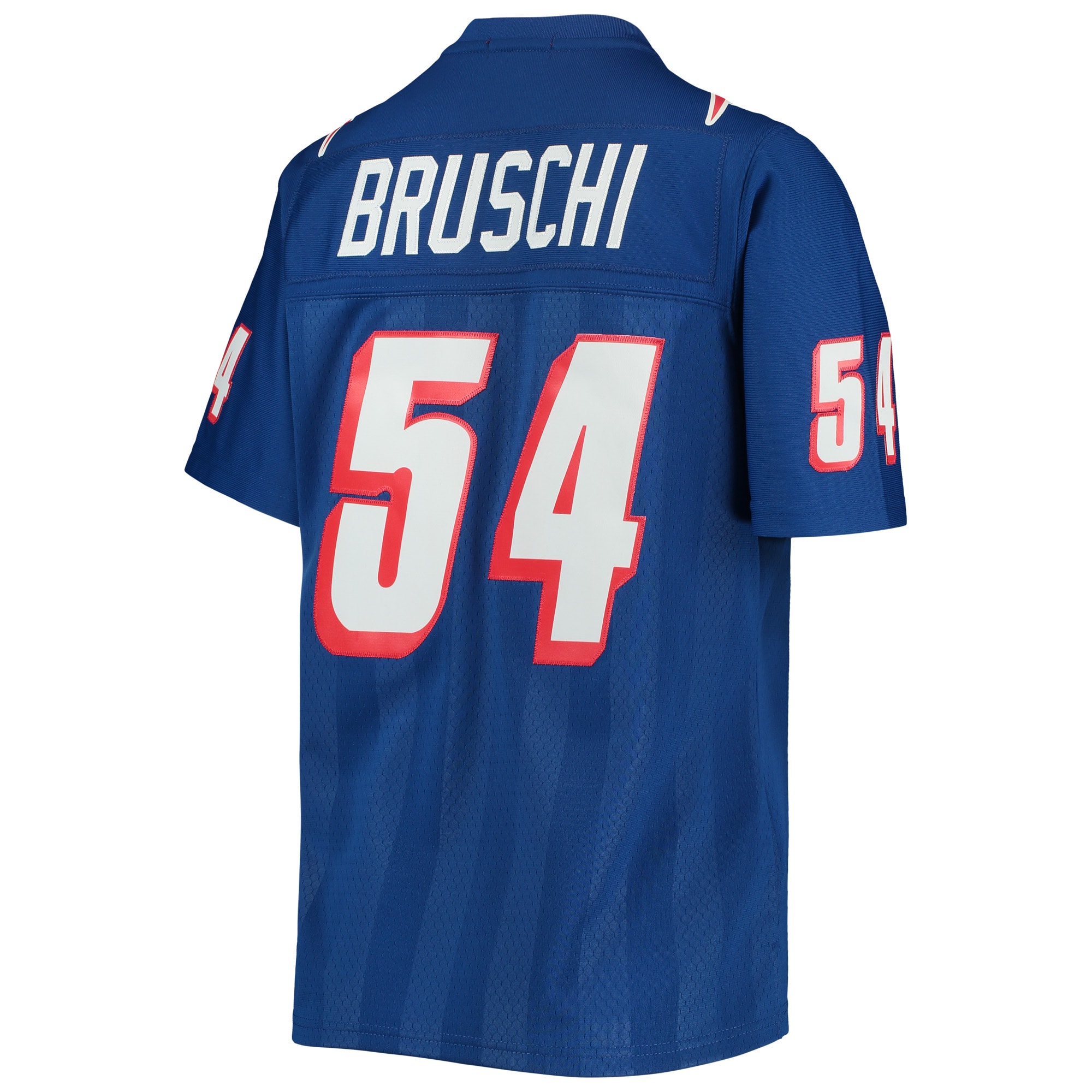 New England Patriots Tedy Bruschi Mitchell Ness Royal Legacy Player NFL Jersey Women's
