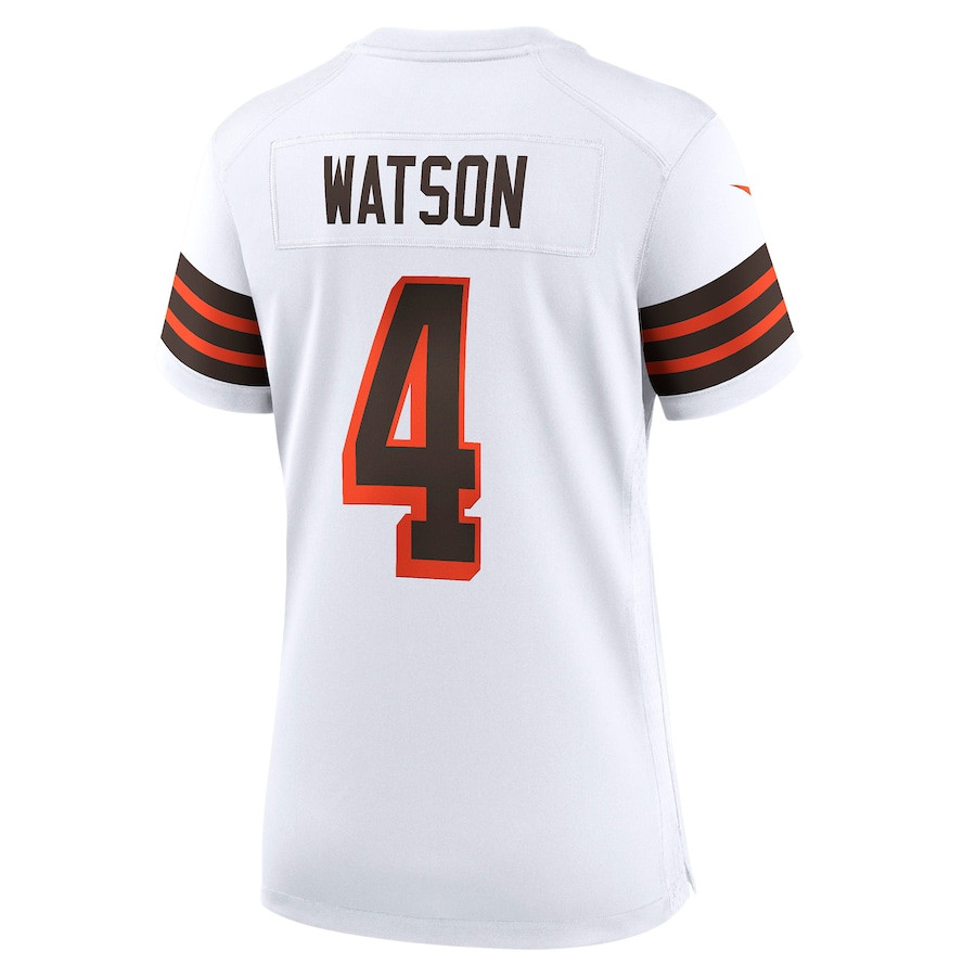 Deshaun Watson 4 Cleveland Browns White NFL Jersey Women's